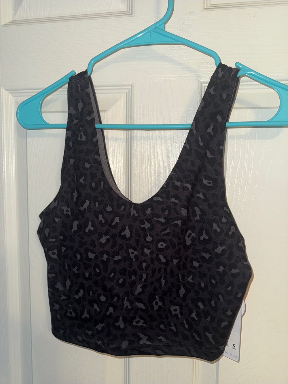 Yogalicious Black Leopard Print Tank Top